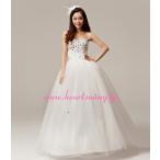 ウェディングドレスダイヤ飾りハート...