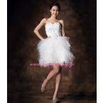 ウェディングドレスストーン飾りハー...