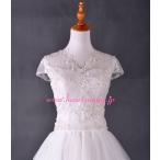  свадьба болеро V шея French рукав прозрачный цветочный принт гонки задний плетеный вверх P013