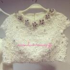  свадьба болеро цветочный принт гонки стразы круглый вырез без рукавов ... кнопка P024