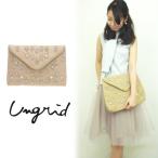 50%OFF Ungridアングリッド リネンビジュークラッチBAG  15春夏. 111521944801