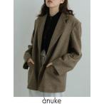 (受注会~4/30 PT5倍) anuke / アンヌーク Herringbone Wool Jacket 25秋冬予約 62520107 入荷予定 _ 10月中旬〜