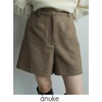 (受注会~4/30 PT5倍) anuke / アンヌーク Herringbone Short Pants★ 25秋冬予約 62520728 入荷予定 _ 10月中旬〜