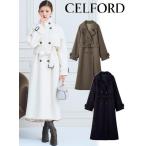 ショッピングoff CELFORD  セルフォード　ウール混ロングトレンチコート  25秋冬. CWFC255002  (10%OFF&5倍PT）