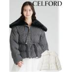ショッピングショート CELFORD  セルフォード　ファー襟付きツイードショートコート  25秋冬. CWFC255007  (10%OFF&5倍PT）