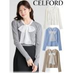 ショッピングシルク (冬セール30%OFF&300円OFF)CELFORD  セルフォード　シルクブレンドボウタイニットプルオーバー  25秋冬. CWNT255078