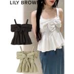 (セール50%OFF) Lily Brown / リリーブラウン リボンオフショルトップス 24秋冬 LWFT244076