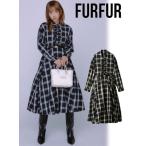 ショッピングファーファ (プレセール25%OFF&300円OFF)  FURFUR / ファーファー チェック柄シャツワンピース  25秋冬 RWFO254092