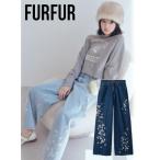 ショッピングファーファ (冬セール50%OFF&300円OFF) FURFUR / ファーファー フラワー刺繍デニムパンツ  25秋冬 RWFP254056