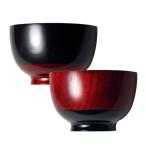 汁椀　塗分　　あかね/黒　お椀/漆�