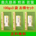 お茶 緑茶 奥久慈茶 茶葉 日本茶 煎茶 若葉 100gx3袋 300g お徳セット 大子銘茶 お茶の葉