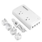 Yahoo! Yahoo!ショッピング(ヤフー ショッピング)Alpstec 海外旅行用変圧器 200W AC 100-240V to 110V-120V Quick Charge 3.0+3つのUSBポートU