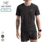 アークテリクス ARC'TERYX ノーバン ダウンワード ロゴ ショートスリーブ メンズ アウトドア トレイルランニング Tシャツ 半袖 反射ロゴ