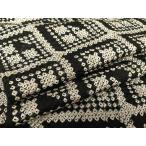 ショッピング着物 平和屋着物●本疋田絞り　小紋　市松文様　黒地　正絹　逸品　AAAQ0472np