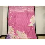 平和屋着物●「anan」ブランド　振袖　雪輪花鞠文　暈し染め　金銀糸　ロング丈　正絹　逸品　AAAS6701ck