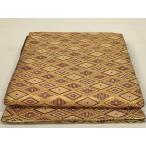 平和屋着物◎両面六通柄袋帯　菱文　金糸　正絹　逸品　AAAY0834ou