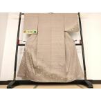 平和屋着物●創業140年 小糸染芸の四代目 小糸敏夫 訪問着 結城紬地 駒刺繍 枝垂れ桜文 井上商事 証紙付き 正絹 逸品 未使用 AABB0263zg