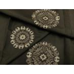 平和屋着物●本場大島紬　地空き　一元7マルキ　舞花文　総絣　正絹　逸品　AABB5097ph