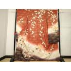 平和屋着物●歌舞伎俳優　六代目　中村児太郎　振袖　花鼓文　暈し染め　金彩　やまと誂製　ロング丈　正絹　逸品　AABB5455ck