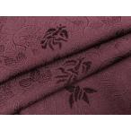 ショッピング着物 平和屋着物●上質な色無地　花鳥唐草地紋　滅紫色　輪奈ビロード　正絹　逸品　AABB8178ph