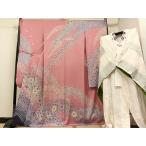 ショッピング着物 平和屋着物●豪華振袖・長襦袢(袷)セット　辻が花　暈し染め　金彩　銀通し地　正絹　逸品　AABD0984ph