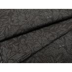 平和屋着物●結城紬　100亀甲　風景樹林文　正絹　逸品　AABD5996ph