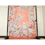 ショッピング着物 平和屋着物●名門　藤娘きぬたや・総絞り　振袖　枝花文　上代53万　仮絵羽　逸品　未使用　AABE2755cs