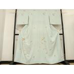 平和屋着物●訪問着　友禅　駒刺繍　草花文　金彩　正絹　逸品　AABF0598fy