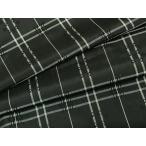 ショッピング着物 平和屋着物●上質な紬　花織　格子　黒地　正絹　逸品　AABF5442fy