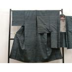  flat мир магазин кимоно # мужчина эпонж ансамбль однотонная ткань чёрный зеленый цвет натуральный шелк замечательная вещь BAAV0266mz