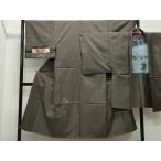  flat мир магазин кимоно * мужчина подлинный Ooshima эпонж ансамбль Toyama тканый предмет качественный продукт .. документ доказательство бумага имеется натуральный шелк замечательная вещь не использовался CAAR8399vf