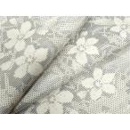平和屋着物●本場大島紬　白大島　9マルキ　草花文　正絹　逸品　未使用　CAAZ3301yc