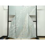 ショッピング着物 平和屋着物●訪問着　枝垂れ桜　たたき染め　金彩　正絹　逸品　CAAZ8130vf