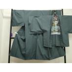  flat мир магазин кимоно * мужчина подлинный Ooshima эпонж ансамбль . документ sama натуральный шелк замечательная вещь не использовался CABA1447gh