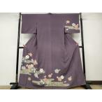 ショッピング着物 平和屋着物●訪問着　エ霞兎梅文　金彩　正絹　逸品　CABA8252ut