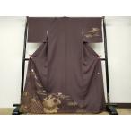 平和屋着物●ファッションデザイナー 花井幸子　訪問着　刺繍　跳兎 月 ススキ 十五夜 金彩 やまと誂製 ロング丈 正絹 逸品 CABA8314ut