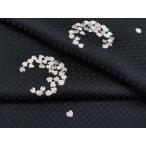 ショッピング未使用 平和屋本店■極上　小紋　総刺繍　舞花びら　黒地　逸品　未使用　CYAA2490s5