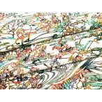 平和屋着物●上質な小紋　型染め　戦国武将　鬼しぼ縮緬　正絹　逸品　未使用　DAAR0215yyy