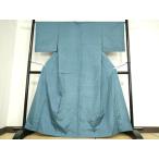 ショッピング水玉 平和屋着物▽上質な紬　単衣　水玉　薄縹色　ワンポイント　正絹　逸品　DAAV5845az