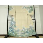 ショッピング着物 平和屋着物●訪問着　友禅　作家物　草花文　暈し染め　正絹　逸品　DAAW5838ud