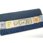  flat мир магазин кимоно V мужчина шёлк из Юки ткань надеты сяку темно-синий синий цвет замечательная вещь не использовался DAAW6257we