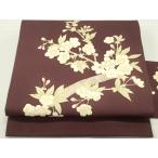 平和屋着物●塩瀬　九寸名古屋帯　駒刺繍　