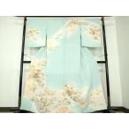 ショッピング着物 平和屋着物●創業460年・千總　訪問着　駒刺繍　御所車風景花文　暈し染め　金彩　正絹　逸品　DAAY1813ps