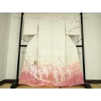 ショッピング着物 平和屋着物●谷崎潤一郎の世界　訪問着　名所風景花文　枝垂れ桜　手描き　暈し染め　金彩　正絹　逸品　DAAY9631az