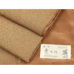 ショッピング着物 平和屋着物●洗える最高級着物　＜英＞はなぶさ謹製　江戸小紋　万筋　渋紙色×洗柿色　鬼しぼ縮緬　DABA8886du