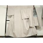  flat мир магазин кимоно * мужчина подлинный Ooshima эпонж ансамбль длина перо тканый белый Ooshima 100 черепаха . общий .. натуральный шелк замечательная вещь DABB0014ud