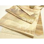 平和屋着物▼名古屋帯　帯反物　笹竹文　金