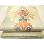 ショッピング着物 平和屋着物●六通柄袋帯　唐織　洋花文　金銀糸　正絹　逸品　DABD0300op