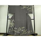 ショッピング着物 平和屋本店■極上　本加賀友禅作家　前川哲也　訪問着　釣鐘草　紫苑色地　逸品　DZAA9367kh5