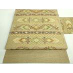 ショッピング琉球 平和屋着物■極上　本場琉球　読谷山花織　紬地　九寸名古屋帯　逸品　DZAB0745kh5